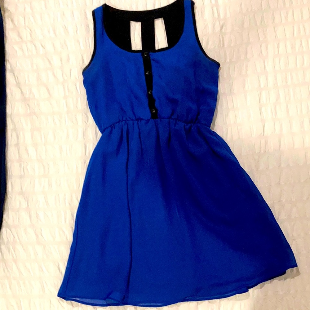 Royal blue midi dress